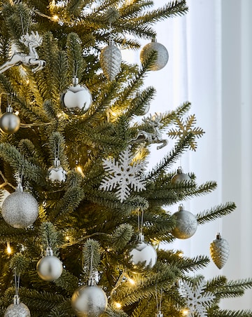 Silver Shatterproof Bauble Bumper Pack - Set of 40