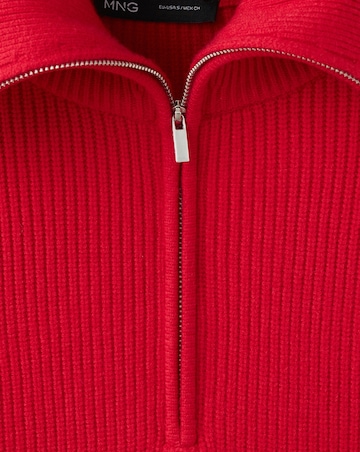 Mango Sweater with Contrasting Zip Collar