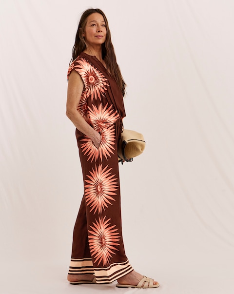 Julipa Printed Tie Waist Co Ord Trouser