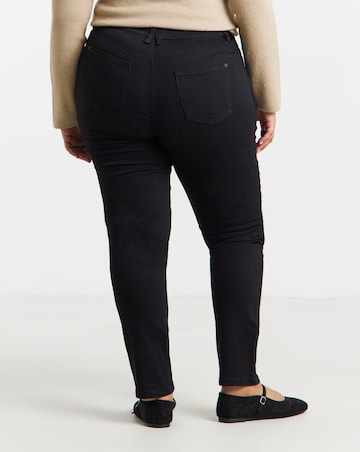Black Stretch Denim Slim Leg Jeans