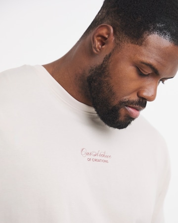 Jack & Jones Art Back Graphic T-Shirt - Cream/Red