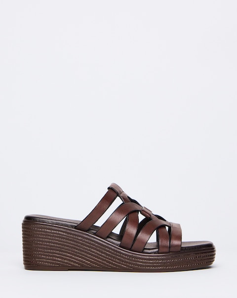 Monarch Wedged Woven Mule - Wide Fit (E)