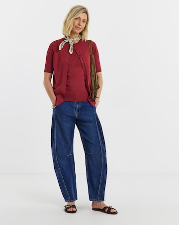 Fine Knit Short Sleeve Cardigan And Vest Twinset
