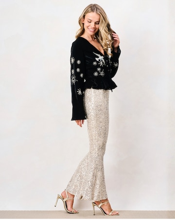 Hope & Ivy The Glacia Embellished Top