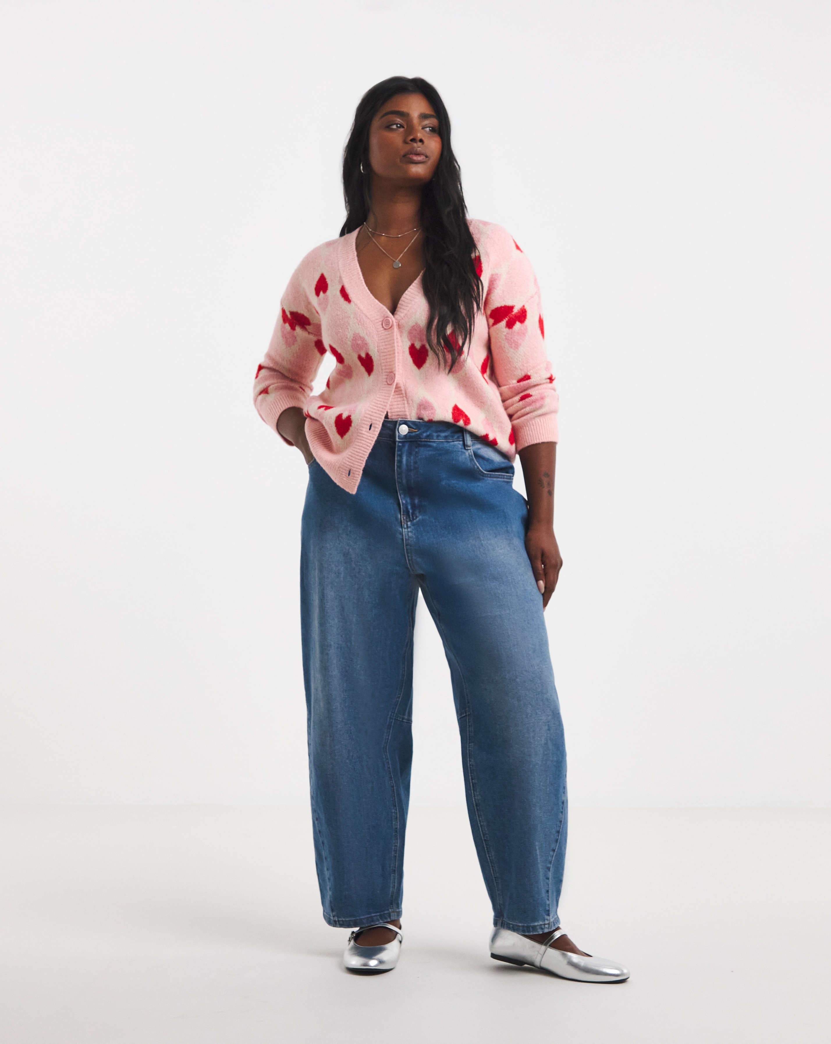 Heart Jacquard Cardigan | Fashion World
