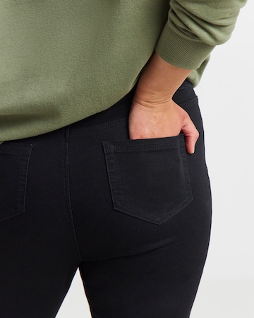 Simply Be Black Pull On Capri Jegging