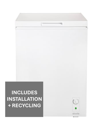 Abode A142CF0E1W Chest Freezer 142L White + Install