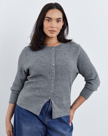 Button Through Cinched Cardigan