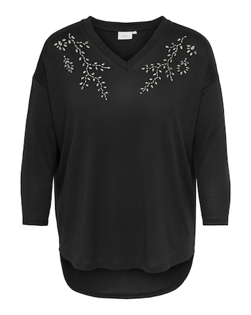 ONLY EMBELLISHED LEAVES TOP