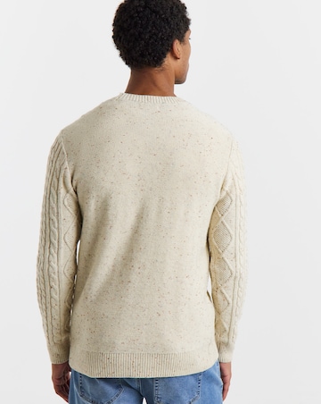 Twist Yarn Detail Cable Knit Jumper