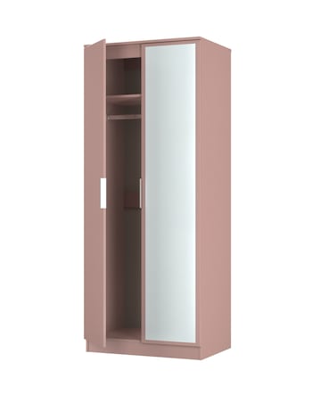 Humber Ready Assembled 2 Door Mirrored Wardrobe - Kids