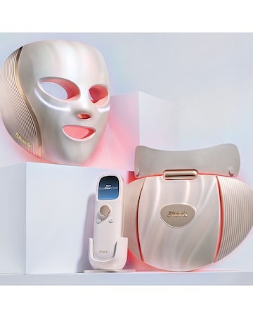 CryoGlow Clinic 360 Contrast LED Face & Neck Mask FW575UKGD1 Champagne