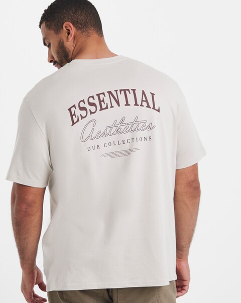 Jack & Jones Organic Relaxed Studio Back Print Tee - Moonbeam