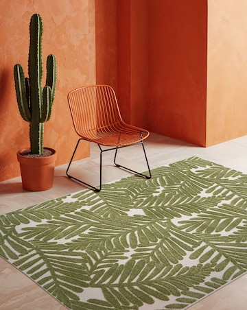 Zouk Leaves Indoor/Outdoor Rug