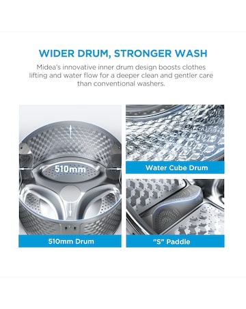 Midea 9kg Washing Machine - White + Installation