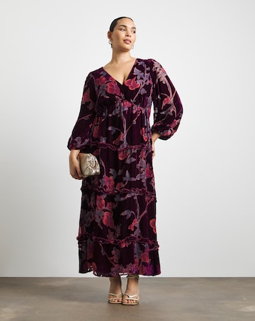 Joanna Hope Velvet Burnout Maxi Dress