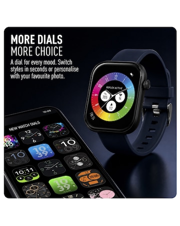Reflex Active Spectre Silicone Strap Smart Watch - Navy