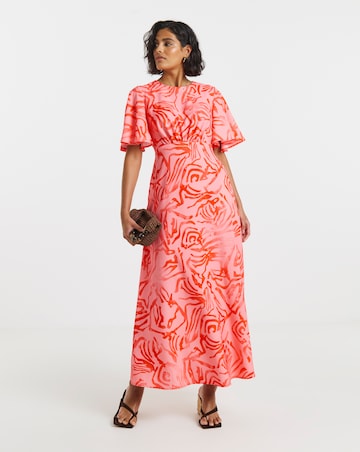 Twisted Wunder Satin Crepe Maxi Dress