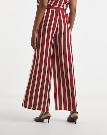 Simply Be Rust Stripe Wide Trouser Co-ord
