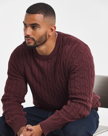 New Cable Design Crew Neck Jumper