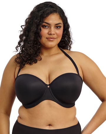 Elomi Smooth Strapless Moulded Cup Wired Bra Black