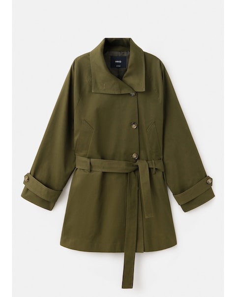 Mango Midi Trench Coat With Belt