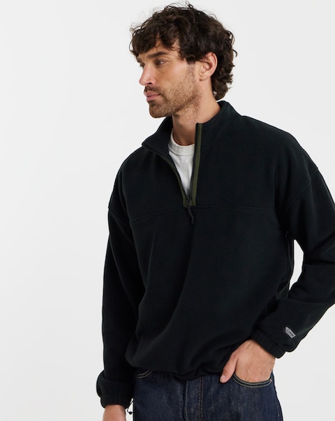 Levi's Redwood 1/2 Zip Fleece - Black