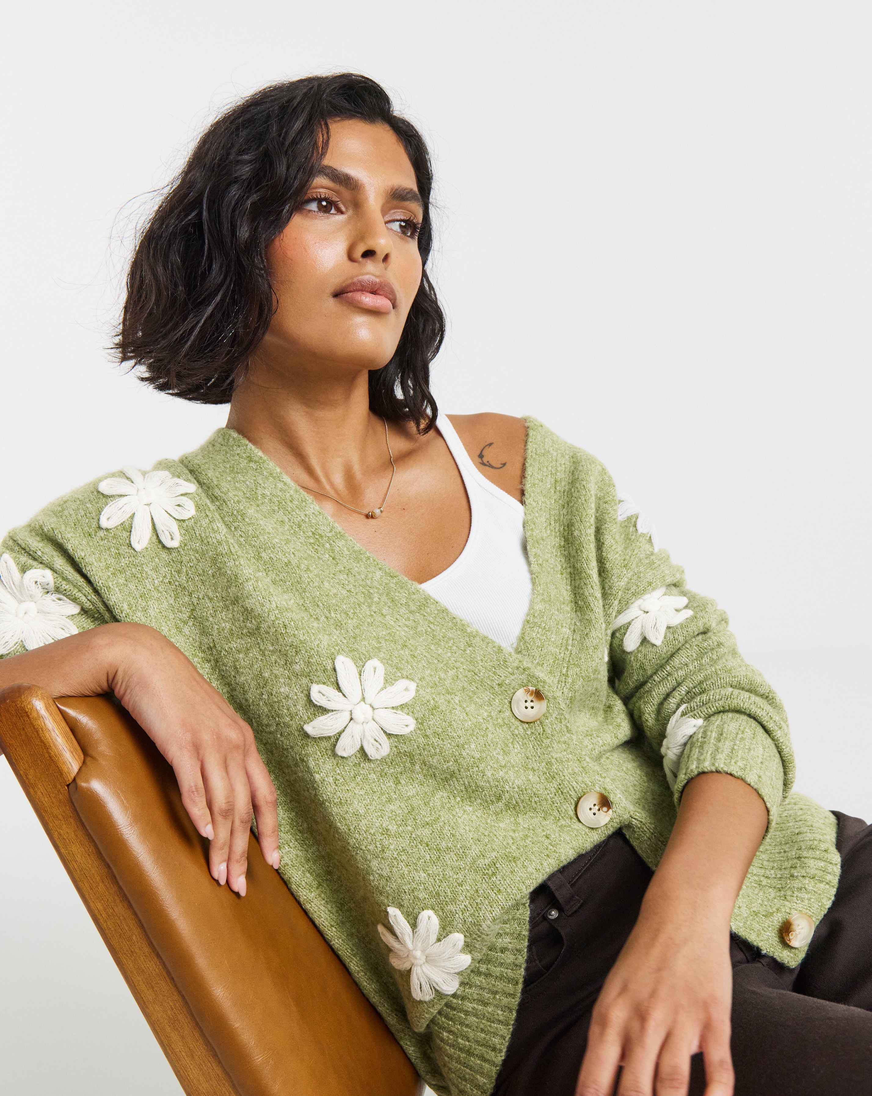 Heart Jacquard Cardigan | Fashion World