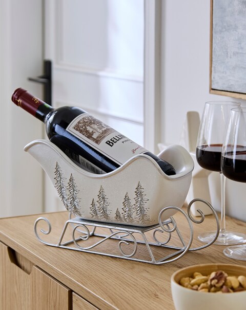 New In - Wine Bottle Holder/Ornament
