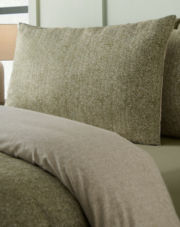Catherine Lansfield Brushed Herringbone Duvet Cover Set