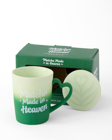 Matcha Made in Heaven Ceramic Mug with Coaster Lid