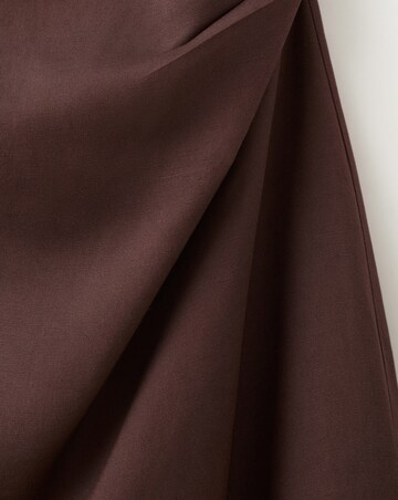 Mango Side Ruched Dress With Tie Detail