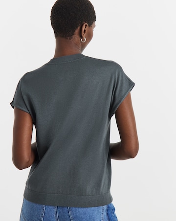 Short Sleeve Funnel Neck Tee