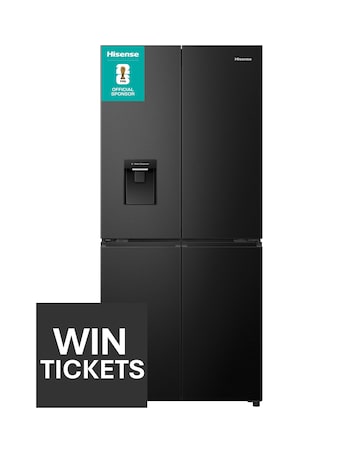 Hisense RQ5P470SMFE 80cm American 4 Door Fridge Freezer - Stainless Steel