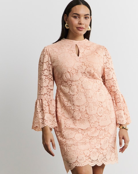 Joanna Hope Lace Shift Dress