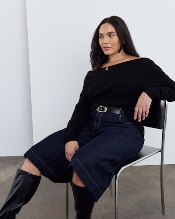 Slash Neck Cinched Jumper