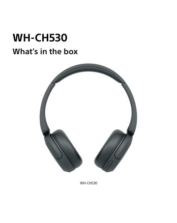 Sony WH-CH530 Wireless On-Ear Headphones - Black