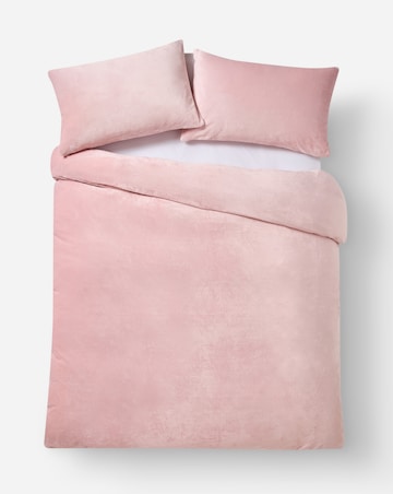 Plain Plush Fleece Duvet Cover Set