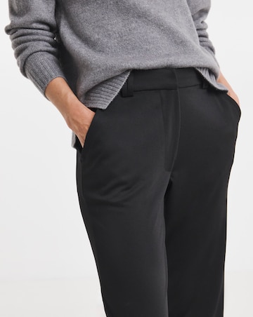 Black Tailored Jersey Straight Leg Trousers
