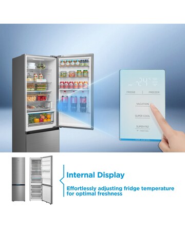 Midea Large Capacity Combi Fridge Freezer - Inox + Installation