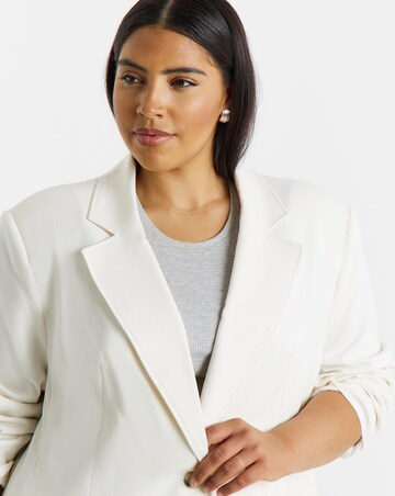 Simply Be White Oversized Single Breasted Blazer