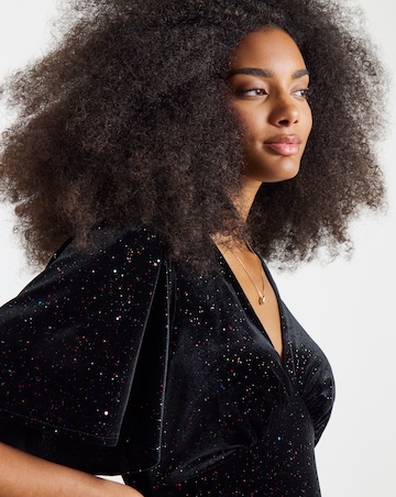 Twisted Wunder Sophia Glitter Velvet Maxi Dress
