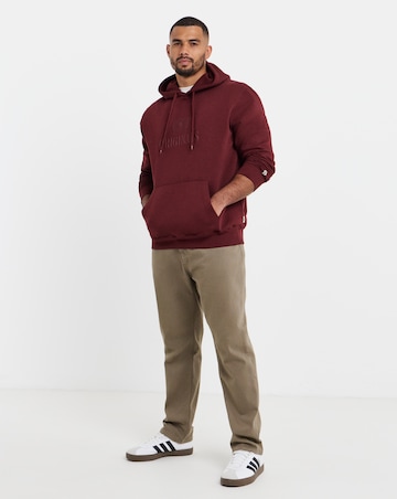 Jack & Jones Frederiksberg Monogram Sweat Hoodie - Burgundy