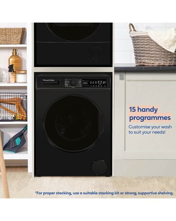 Russell Hobbs RH914W116B 9kg 1400rpm Washing Machine Black + Install