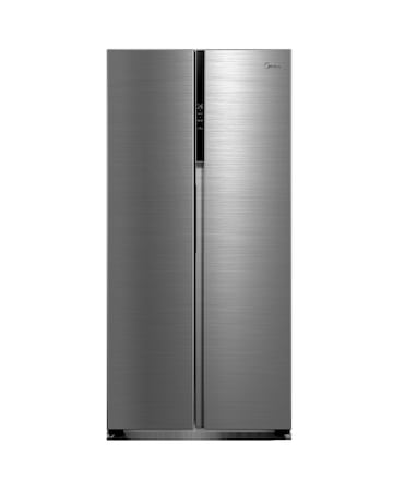 Midea American Side-by-Side Fridge Freezer - Inox + Installation