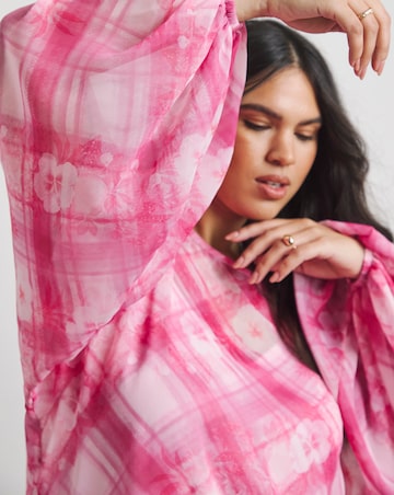 Joanna Hope Check Print Blouse