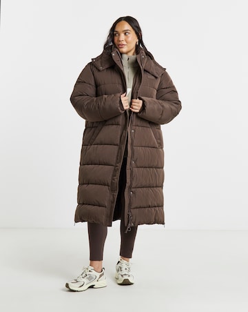 Gym King Longline Quilted Puffer Coat