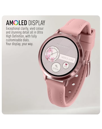 Reflex Active Spectre AMOLED Silicone Strap Smart Watch - Pink