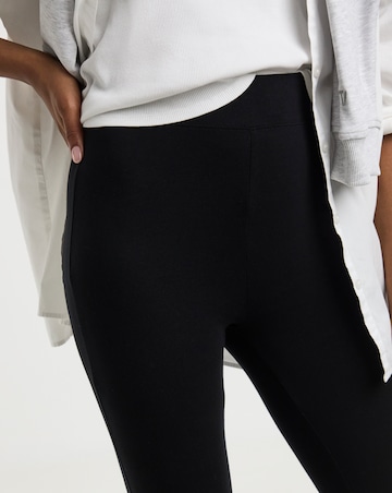 Black Cotton Rich High Waisted Legging