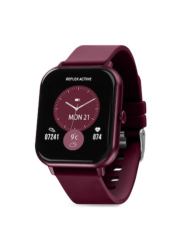 Reflex Active Nexus Silicone Strap Smart Watch - Burgundy
